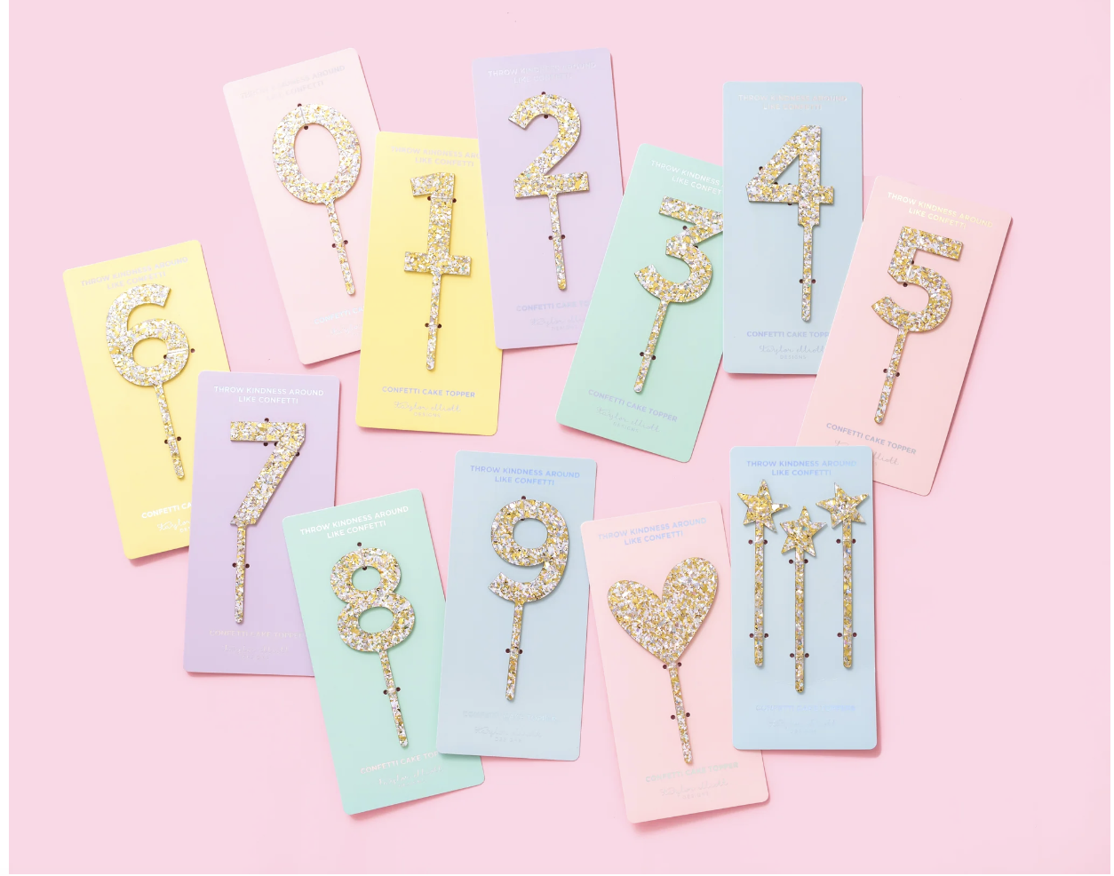 Pearl Confetti Cake Topper