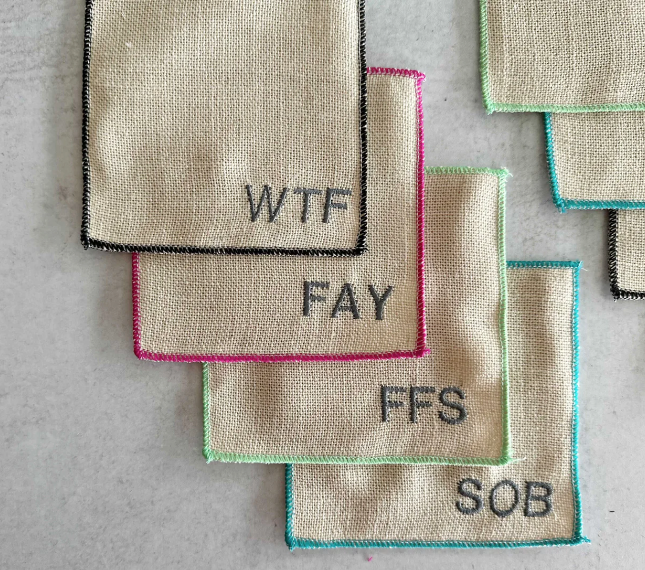 Sweary Cocktail Coasters, Set of 8