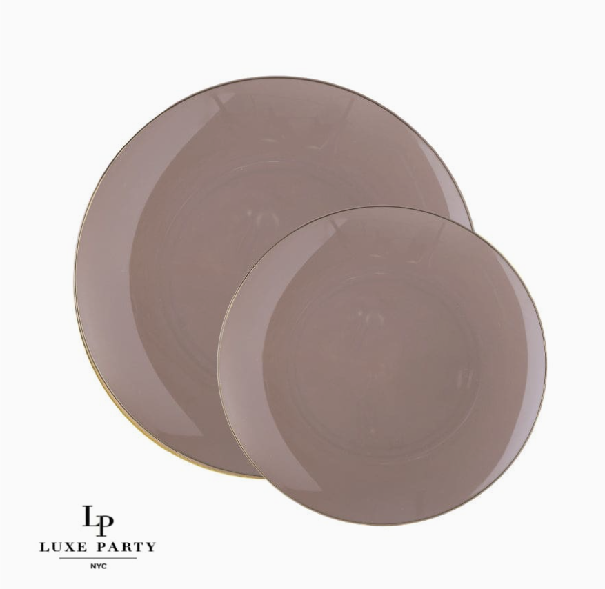 Gold Round Plastic Plates | 10 Pack