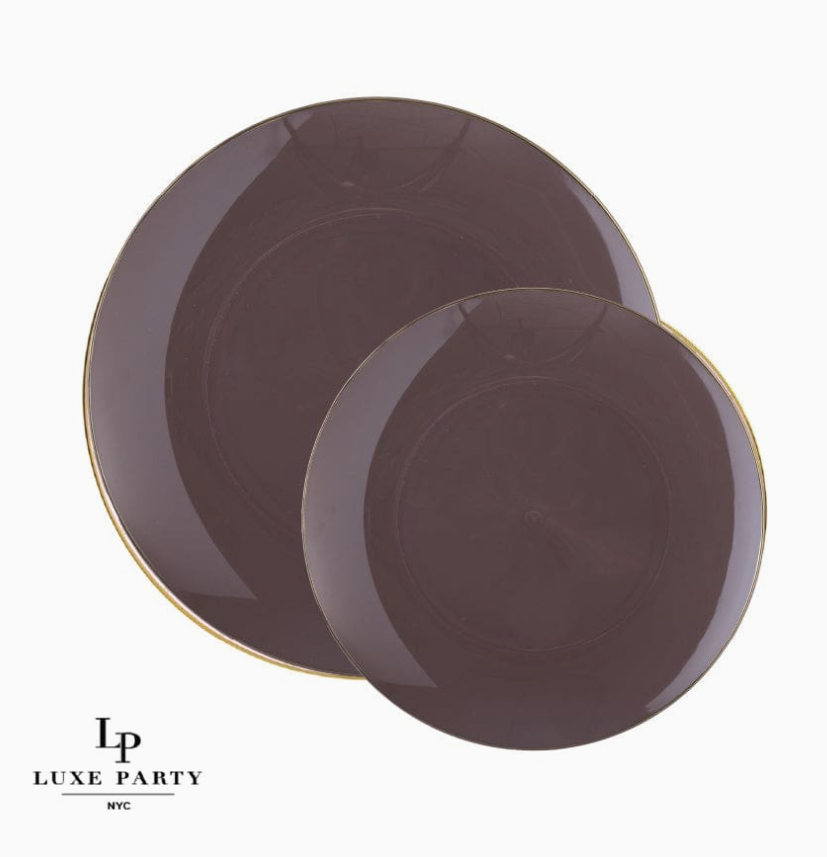 Gold Round Plastic Plates | 10 Pack