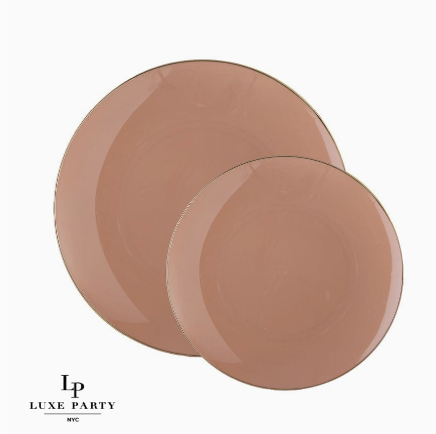 Gold Round Plastic Plates | 10 Pack