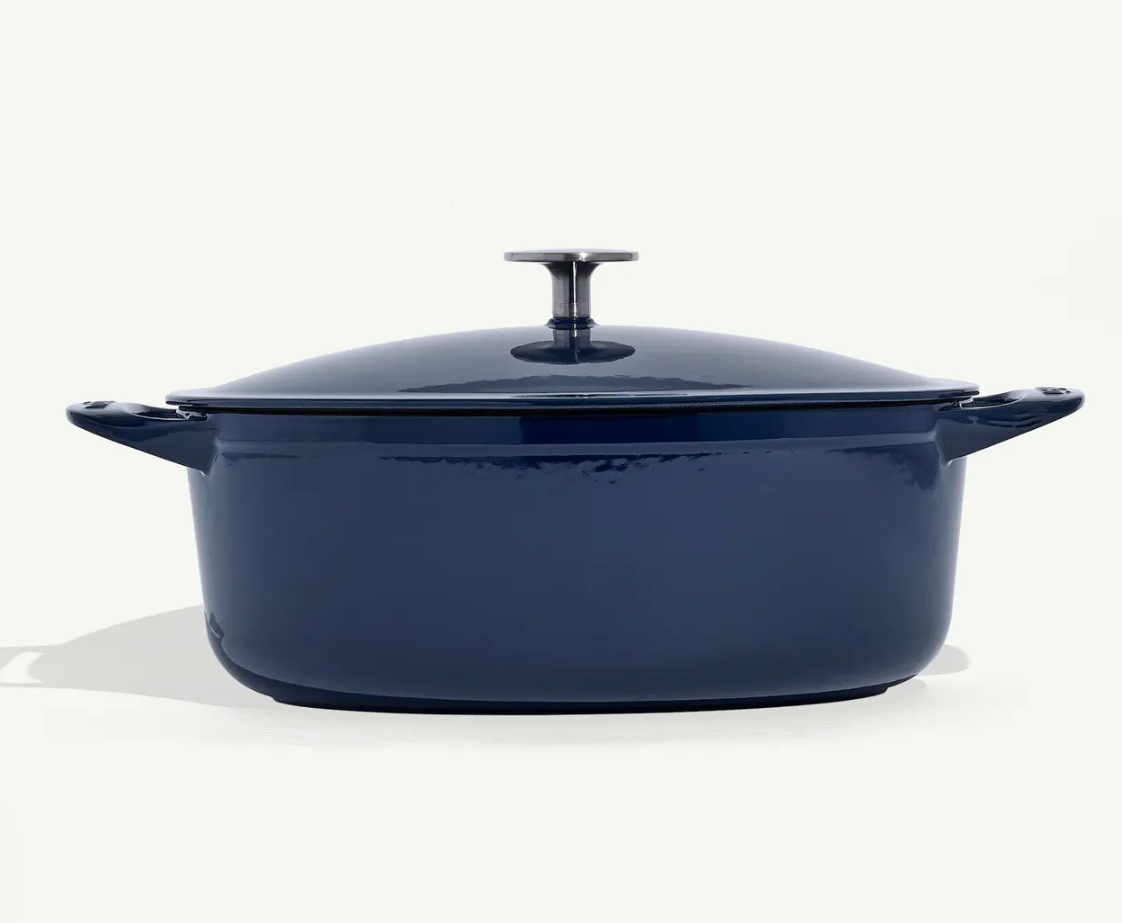 Enameled Cast Iron 7.5 qt. Oval Dutch Oven - Harbour Blue