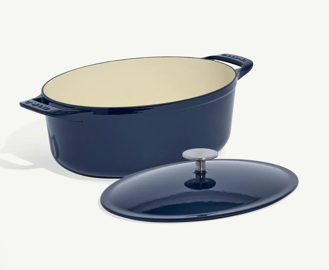 Enameled Cast Iron 7.5 qt. Oval Dutch Oven - Harbour Blue