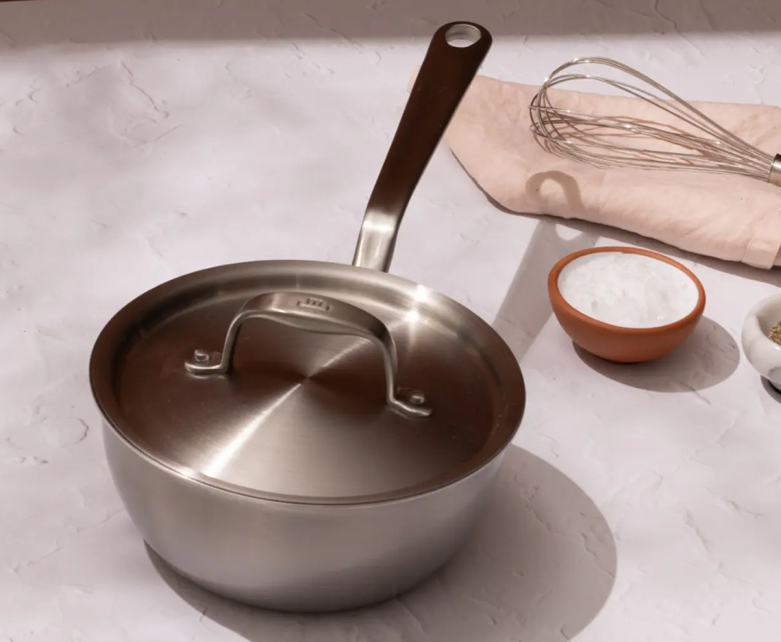 Stainless Clad 2 qt. Saucier with Lid
