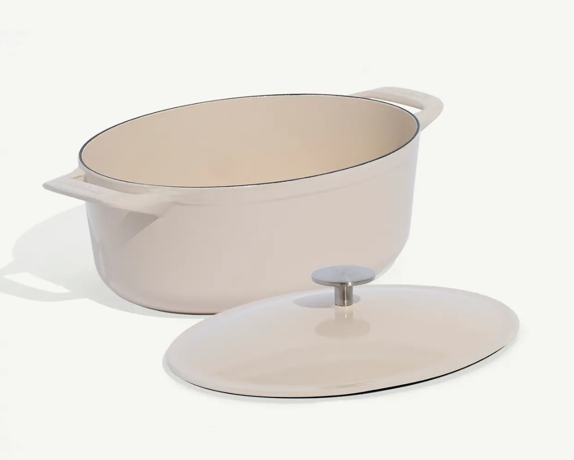 Enameled Cast Iron 7.5 qt. Oval Dutch Oven - Antique White