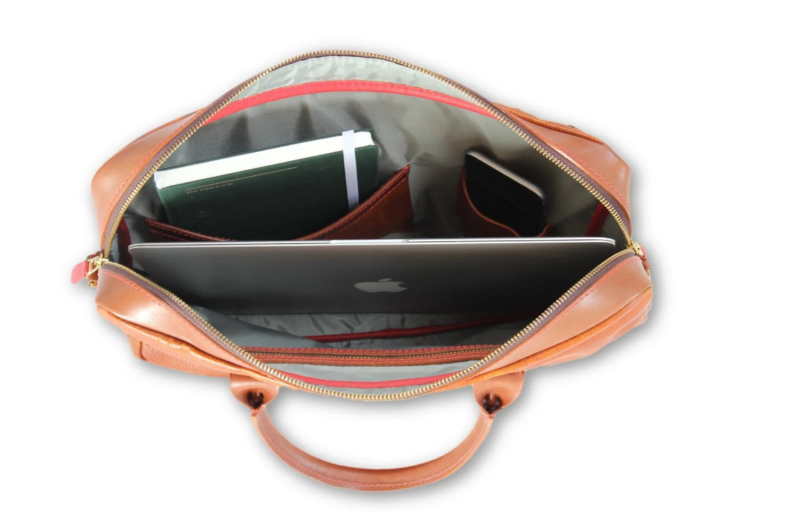 Brown Metro Bag with Adjustable Leather Shoulder Strap
