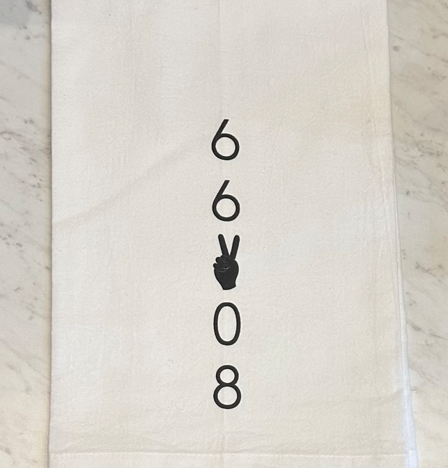 66208 Zipcode Tea Towel