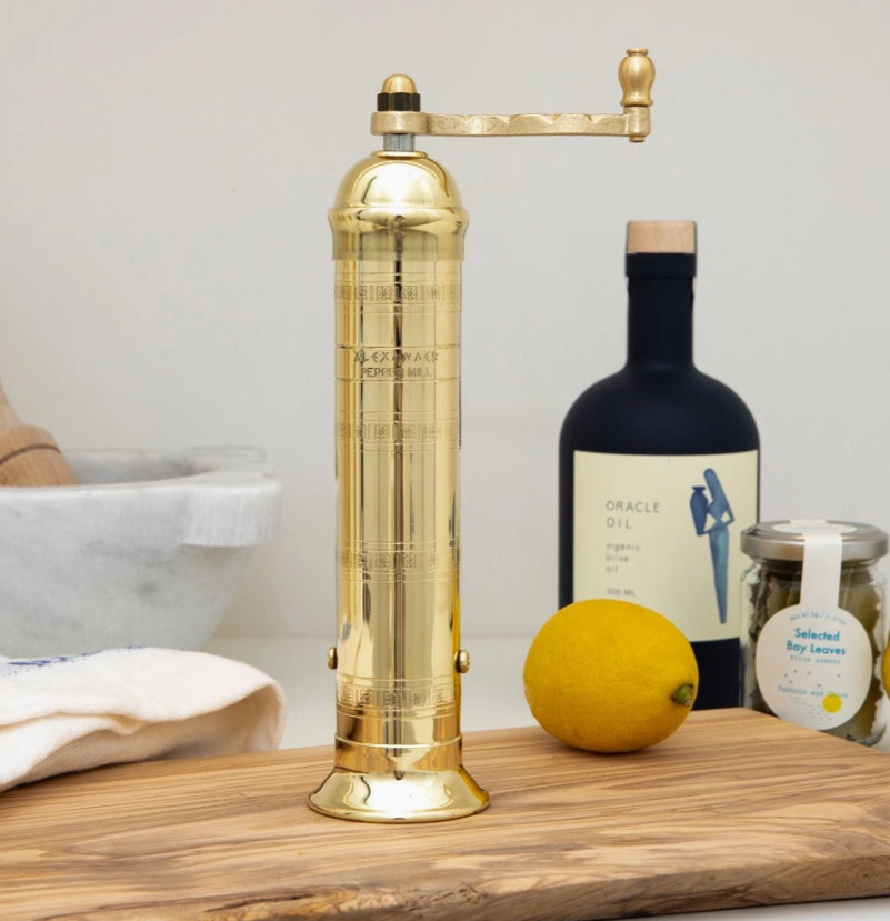 Brass Pepper Mill 9"