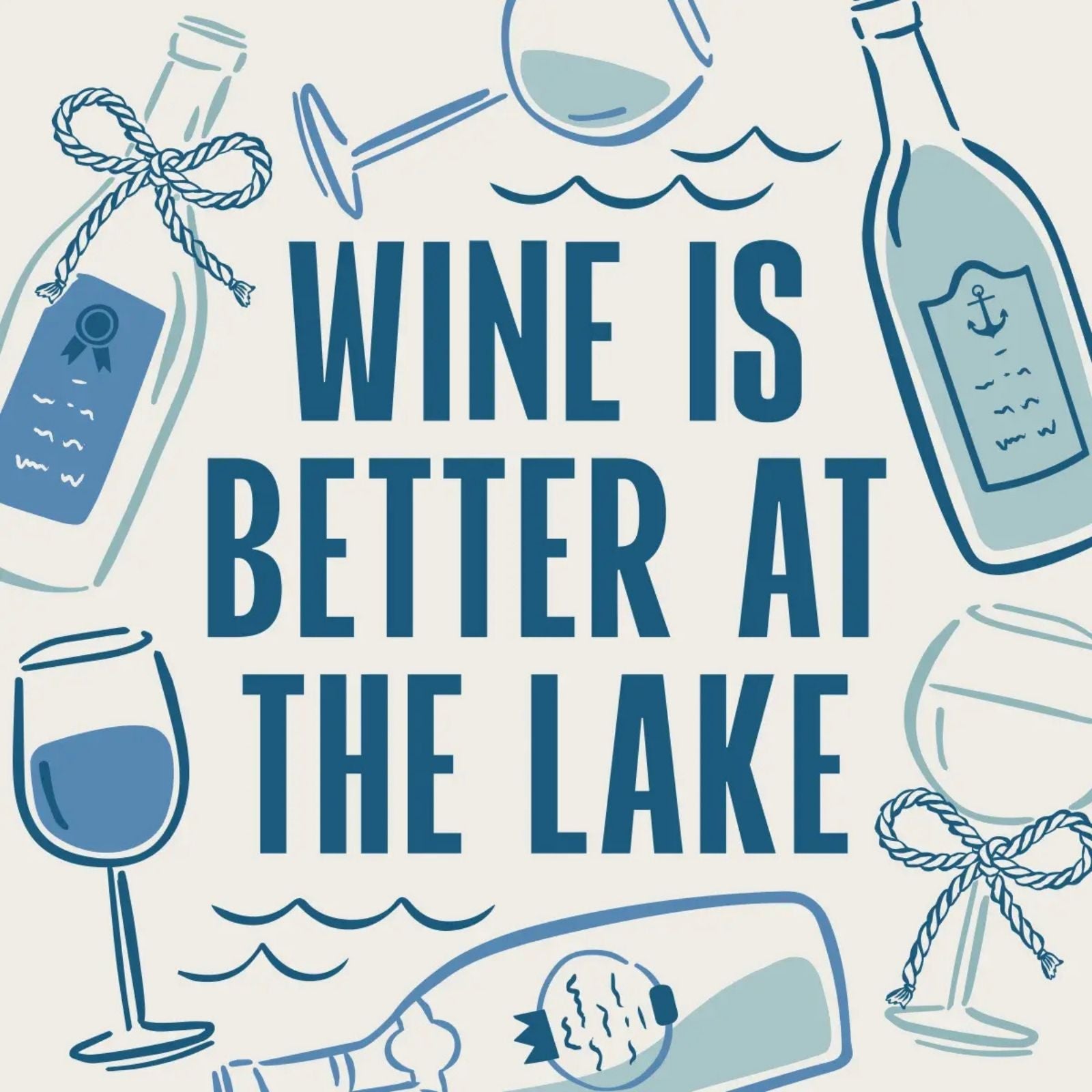 Better At the Lake Cocktail Napkins