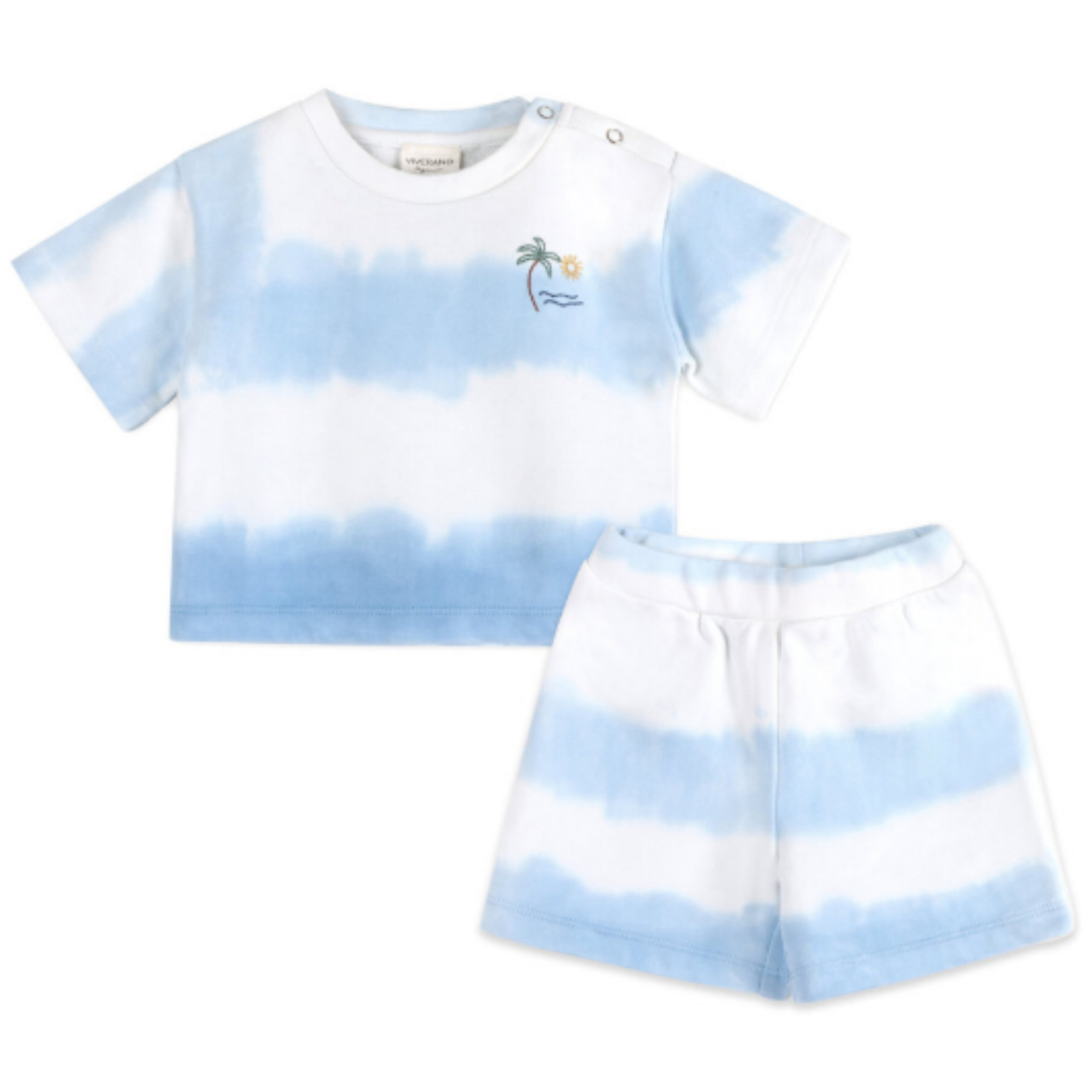Tie Dye Tee Shorts Set - Blue Breeze 3-6M