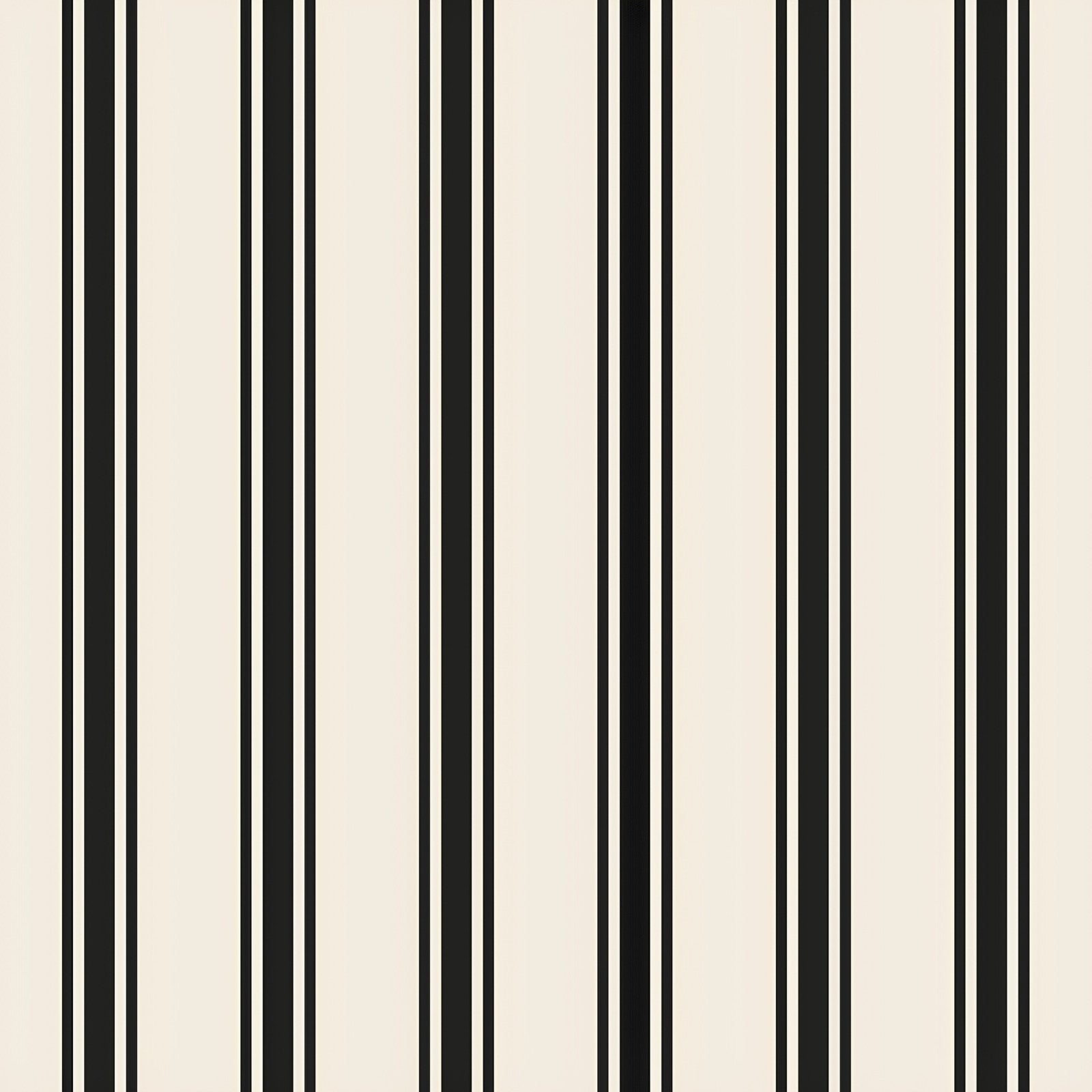 Black Linen Stripe Cocktail Napkin