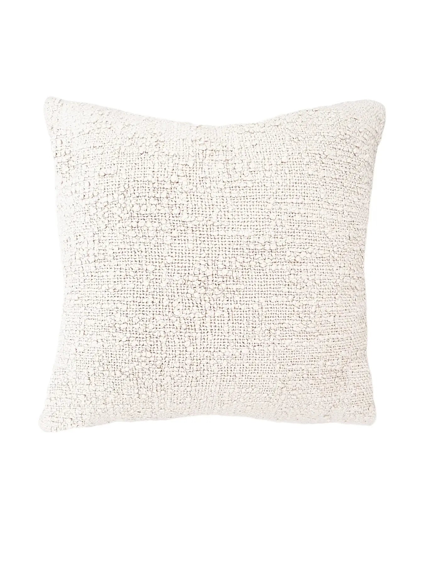 Cozy Cotton Ivory Boucle 20x20 Down Pillow