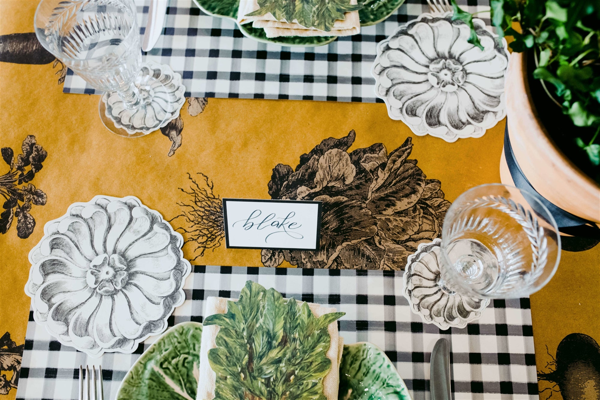 Black Frame Place Card