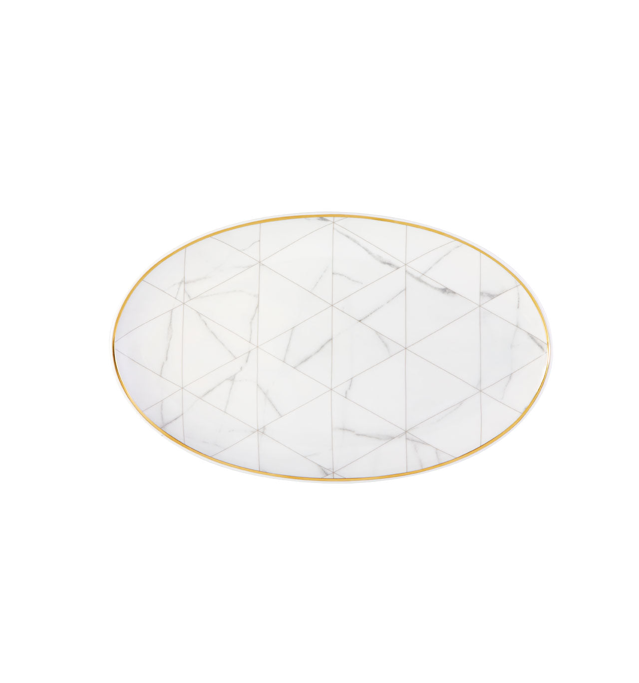 Carrara White Marble Oval Platter Small