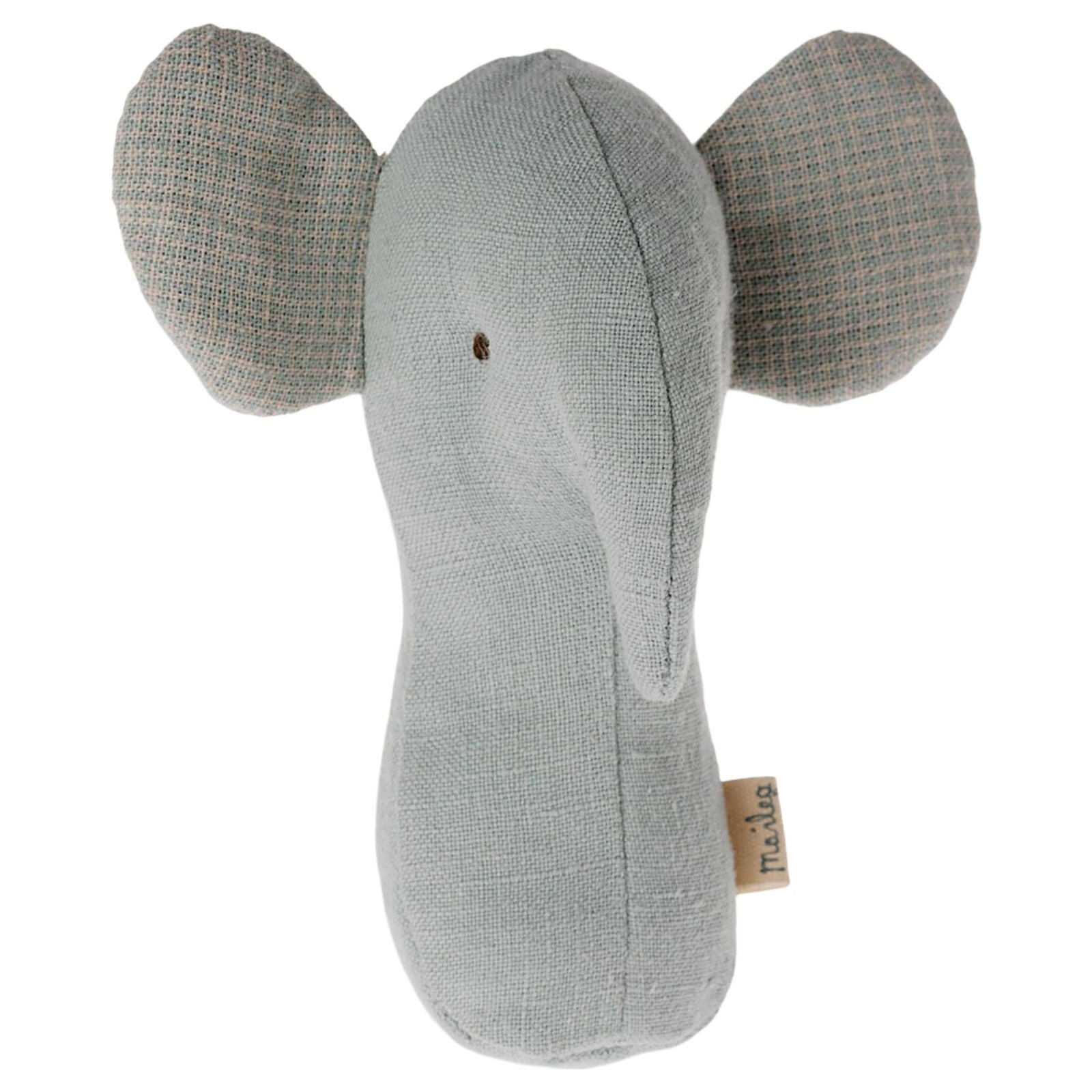 Lullaby Elephant rattle - Light dusty blue