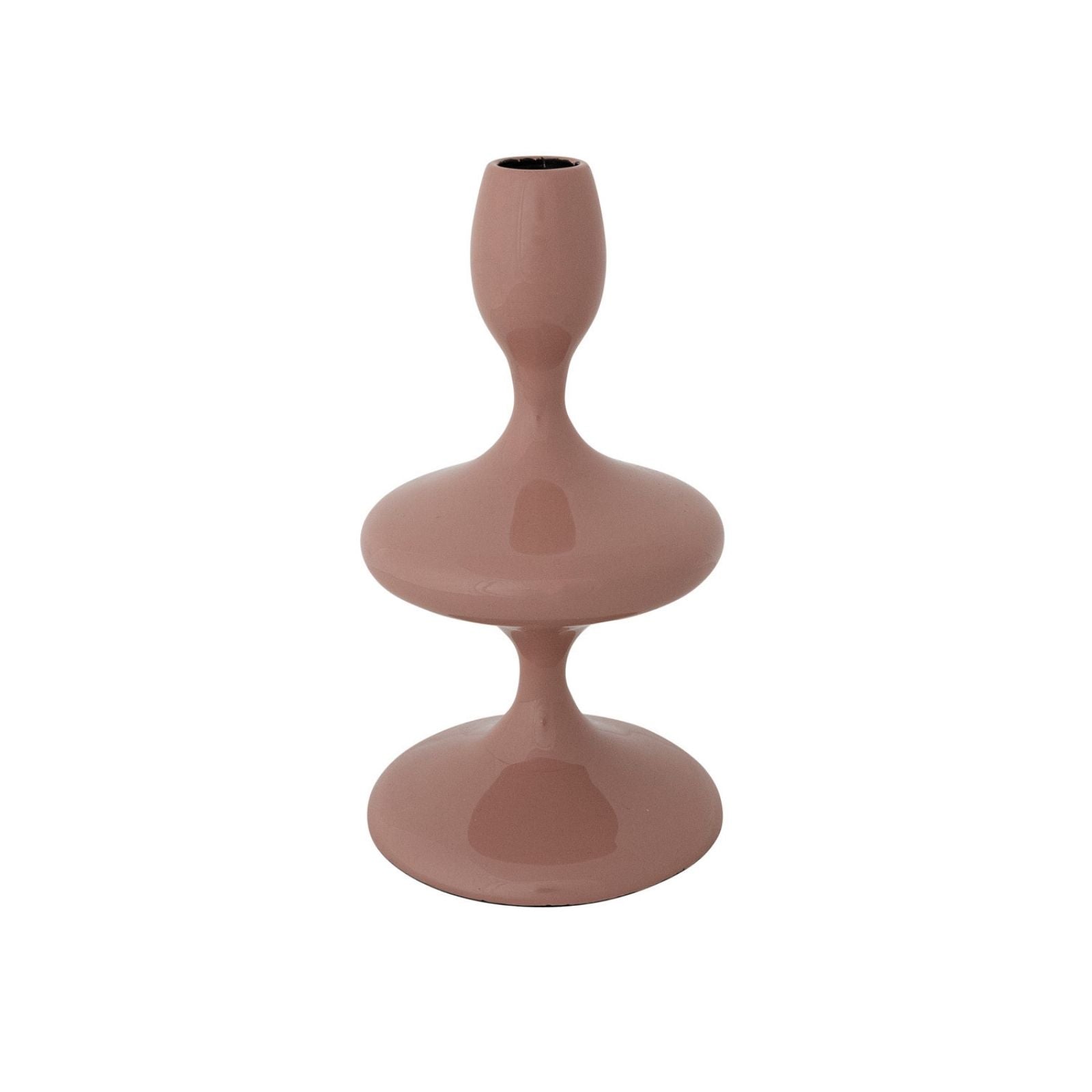 Enameled Taper Holder - Pink
