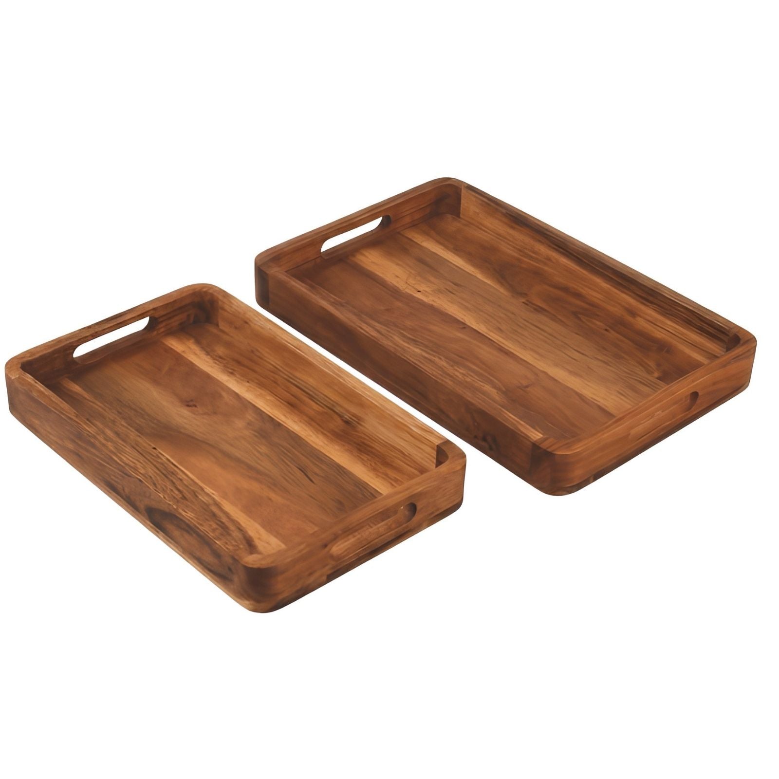 Wood Serving Trays Set of 2