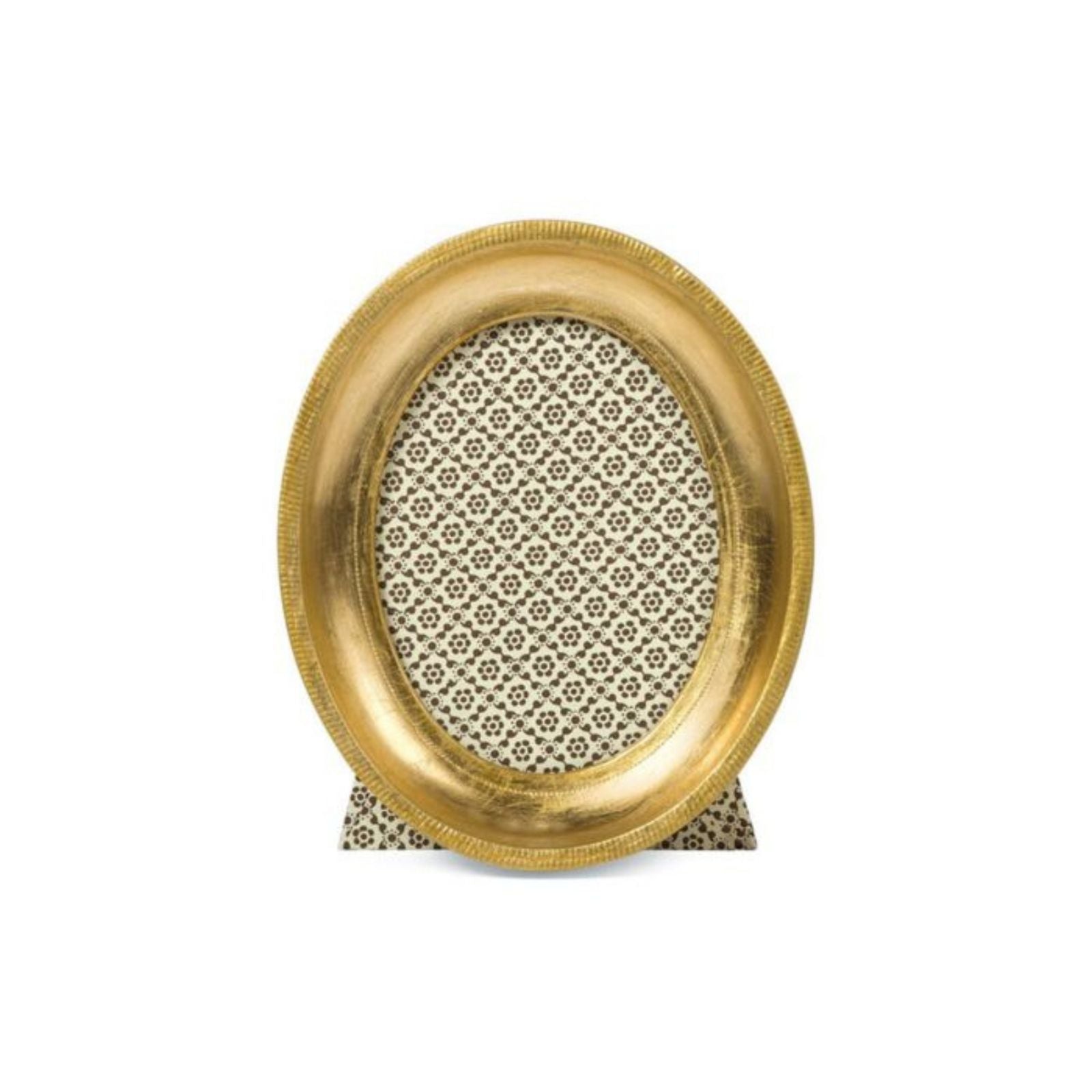 Italian Frame Oval Gold Leaf 3"