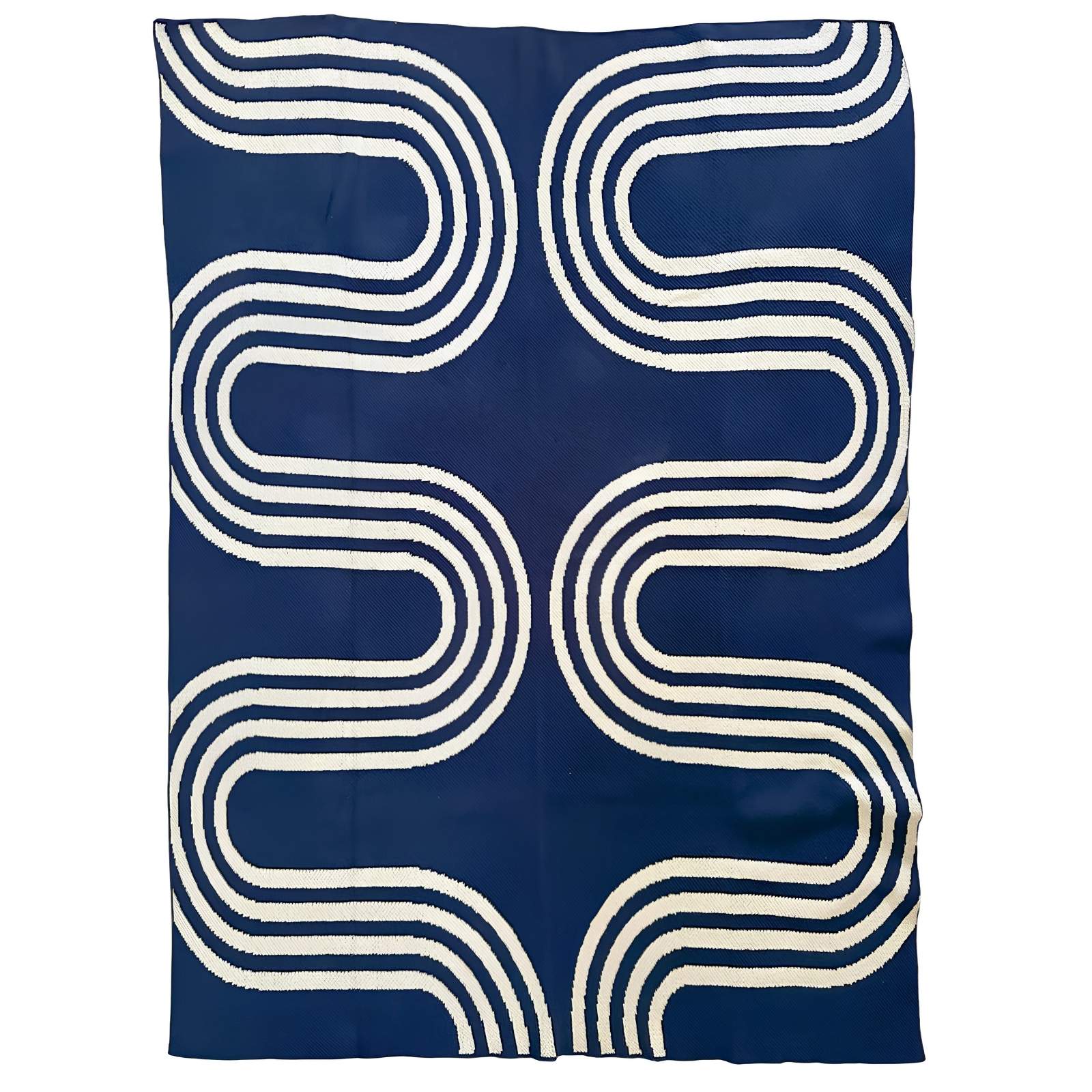 78th Street Throw Blanket in Navy Blue