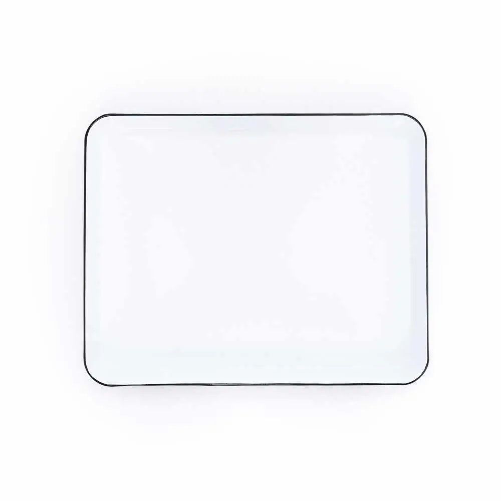 Vintage Large Rectangle Tray- Black Rim