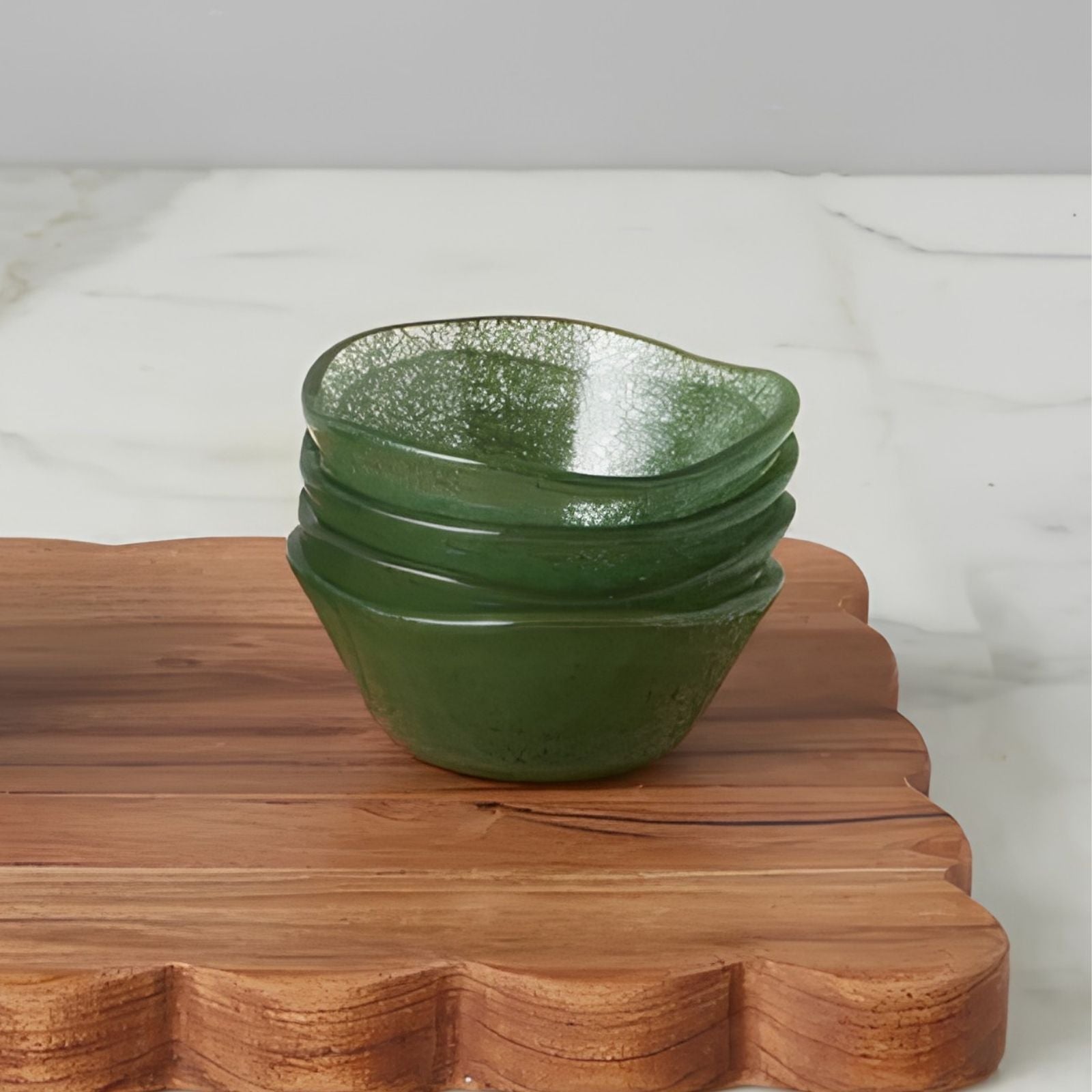 Glass Dipping Bowls Spruce Green