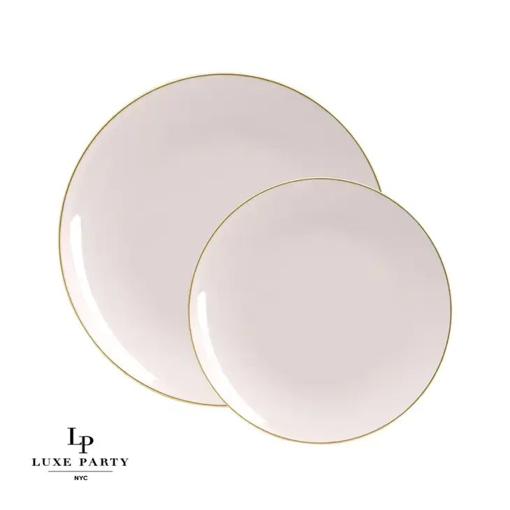 Gold Round Plastic Plates | 10 Pack