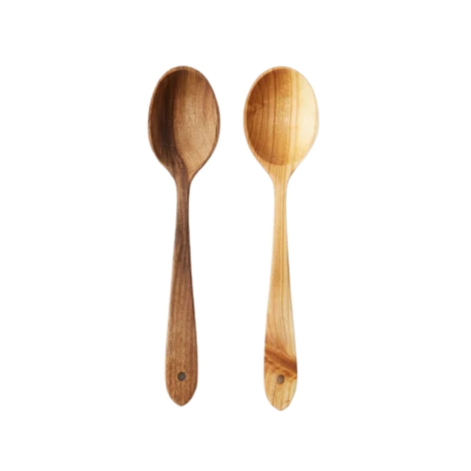 Fruitwood Large Serving Spoons, Set of 2