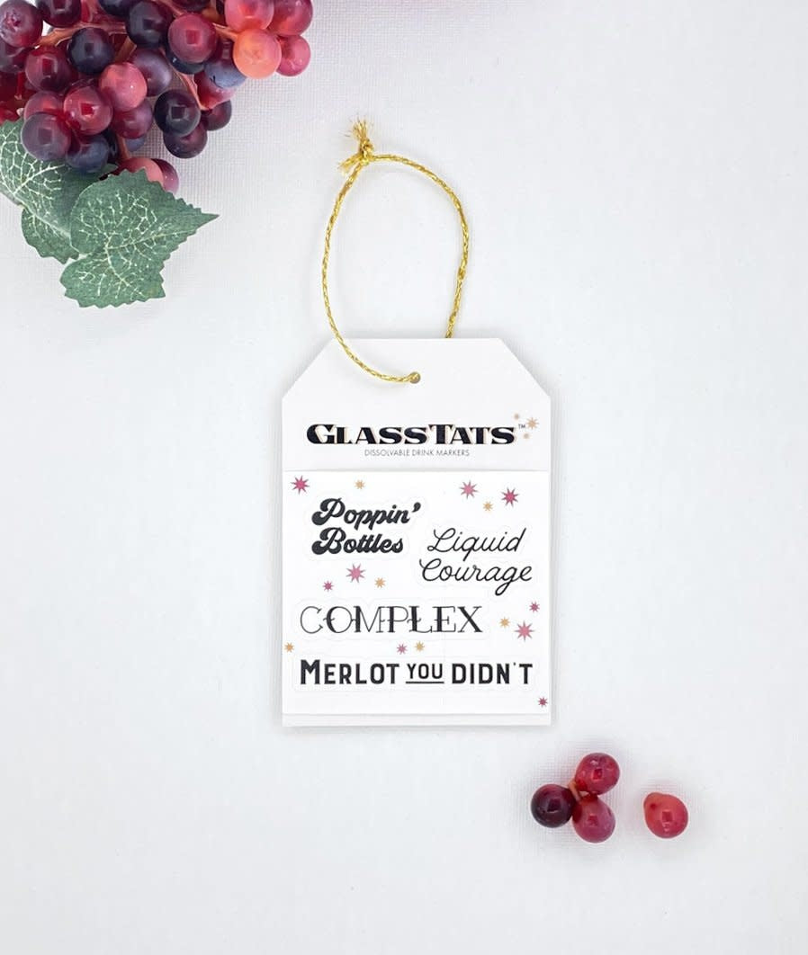 Wine Time Drink Markers Gift Tag