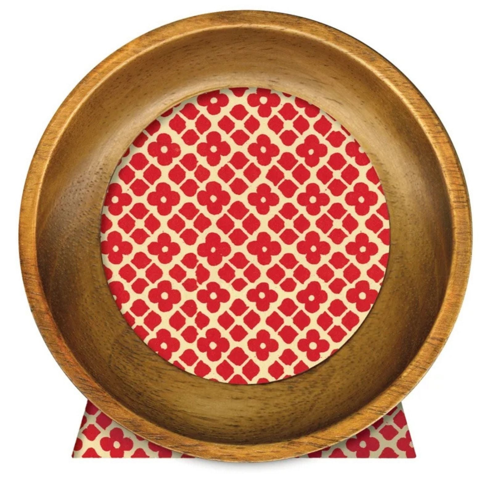 Italian Frame Round Walnut 4"