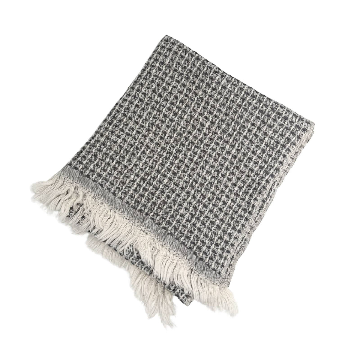 Waffle Weave Mini Turkish Towel - Dark Grey