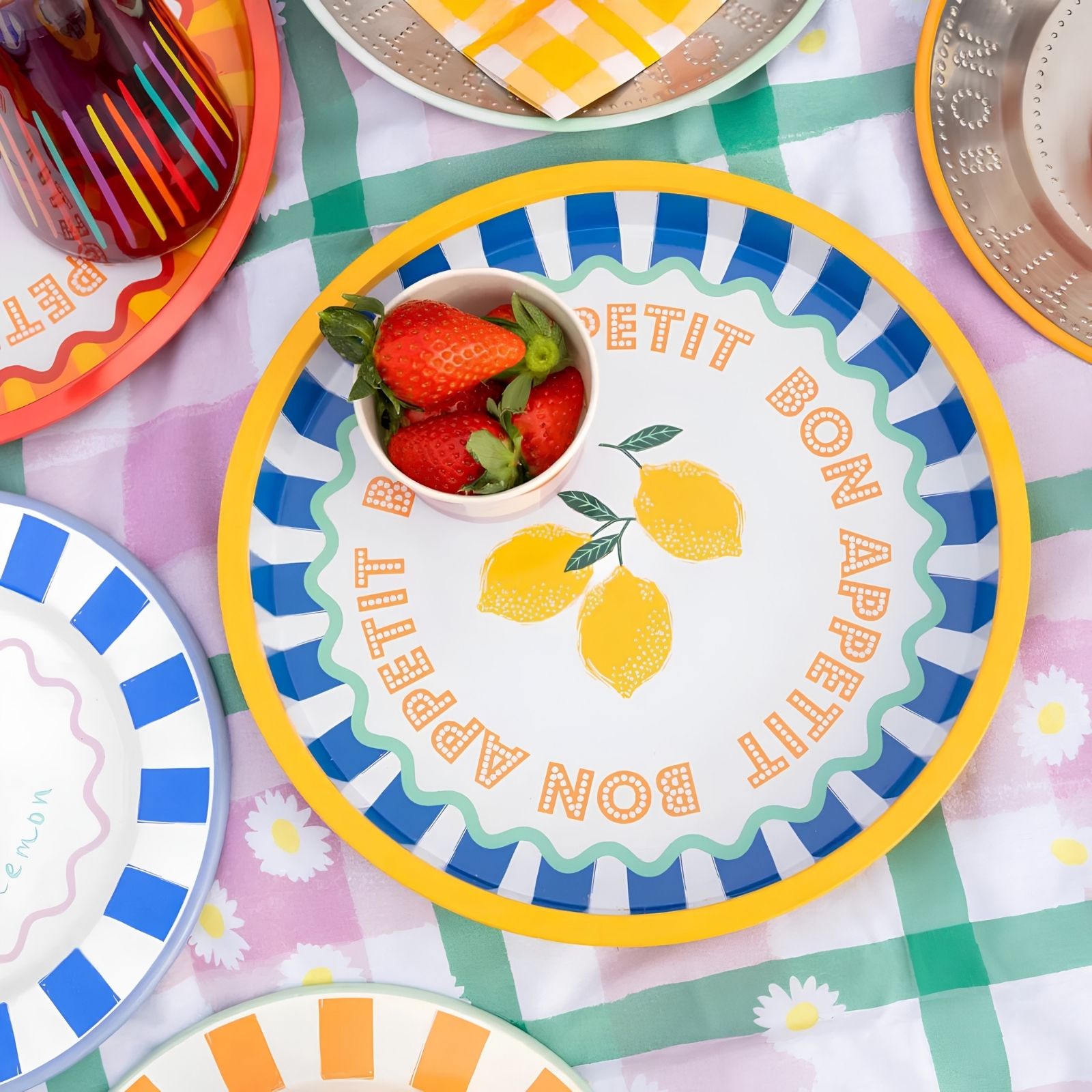 Bon Appetit Tin Tray - Lemon