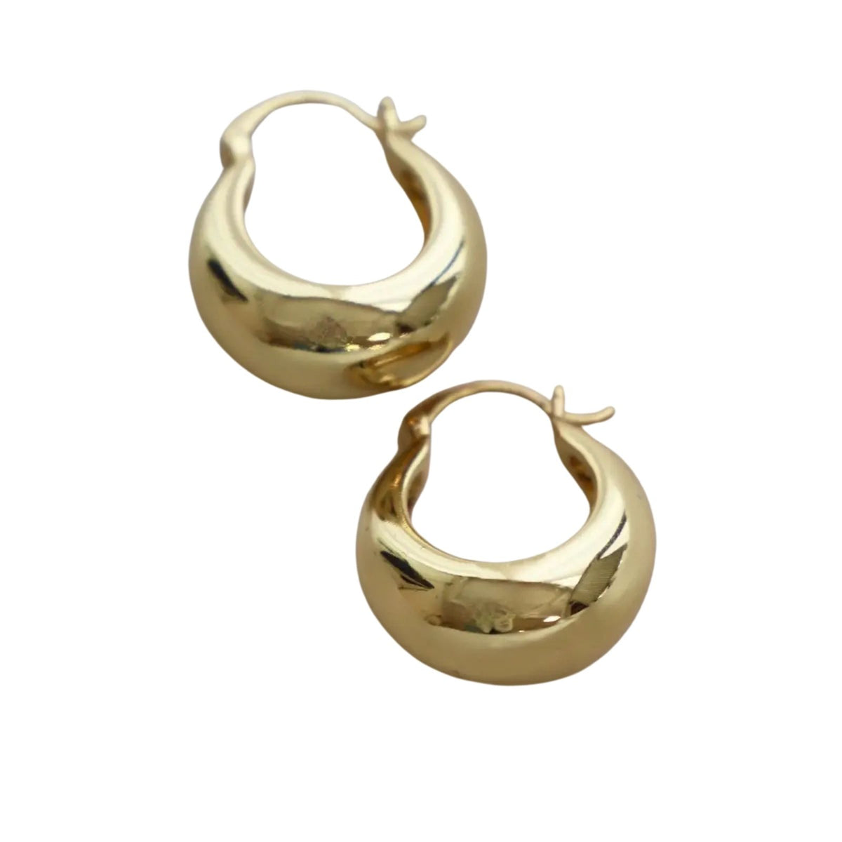 Gold Coco Chunky Hoop Earrings