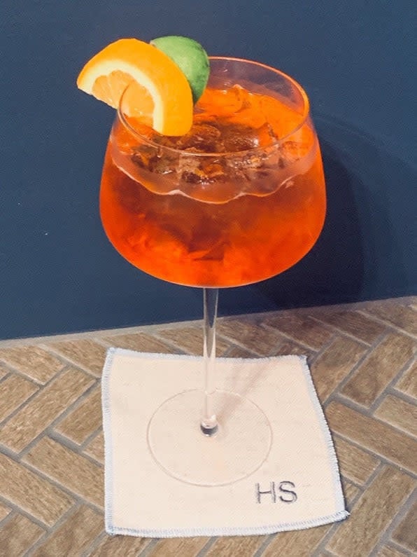 Angled Crystal Amaro Spritz Glass