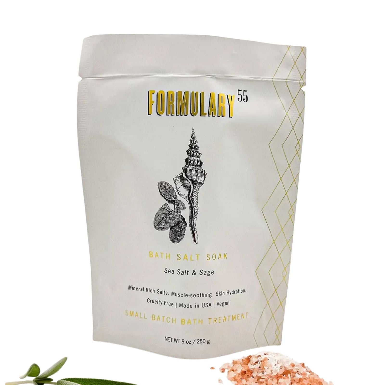 Sea Salt Sage Bath Salt  Soak - Single Use
