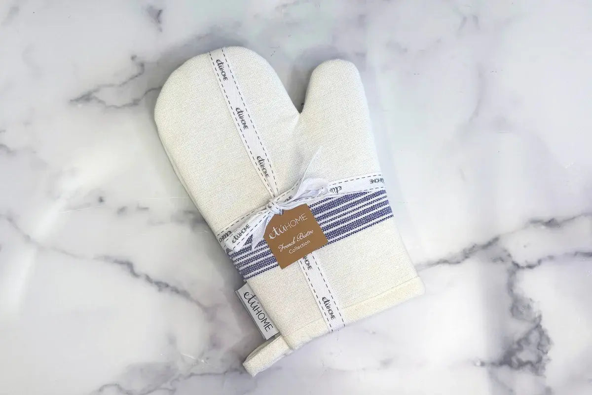 Oven Mitt Blue Stripe Set of 2