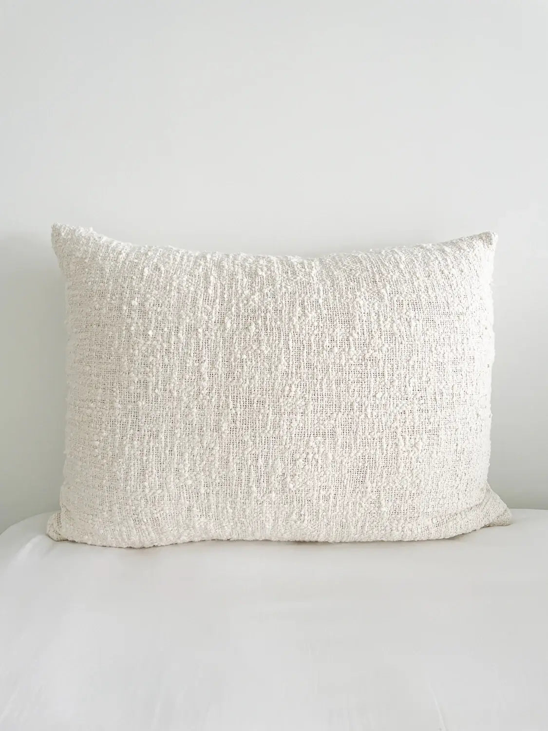 Cozy Cotton Ivory Boucle 28x36 Down Dutch Euro Pillow