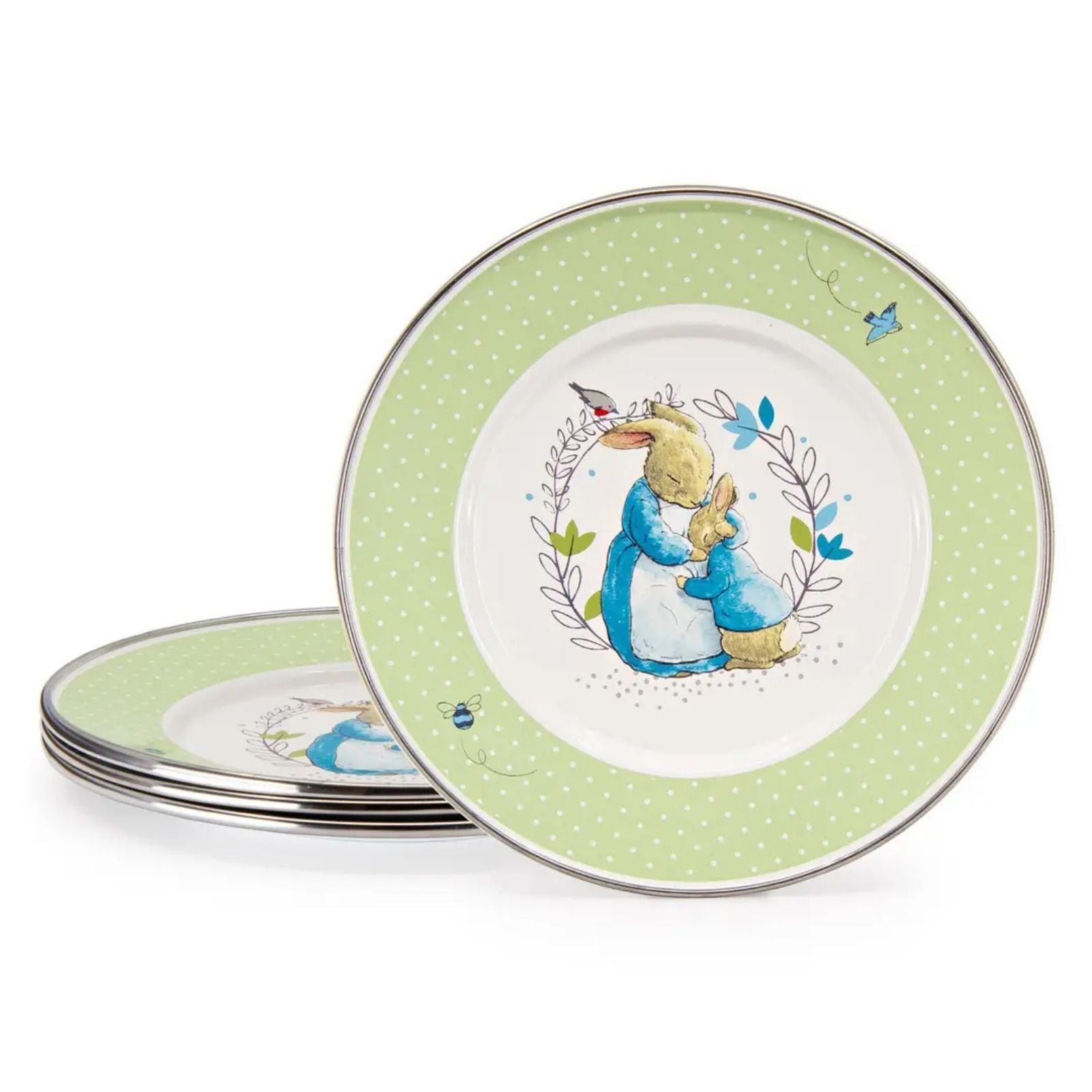 Polka Dot Peter Child Plates Set of 4