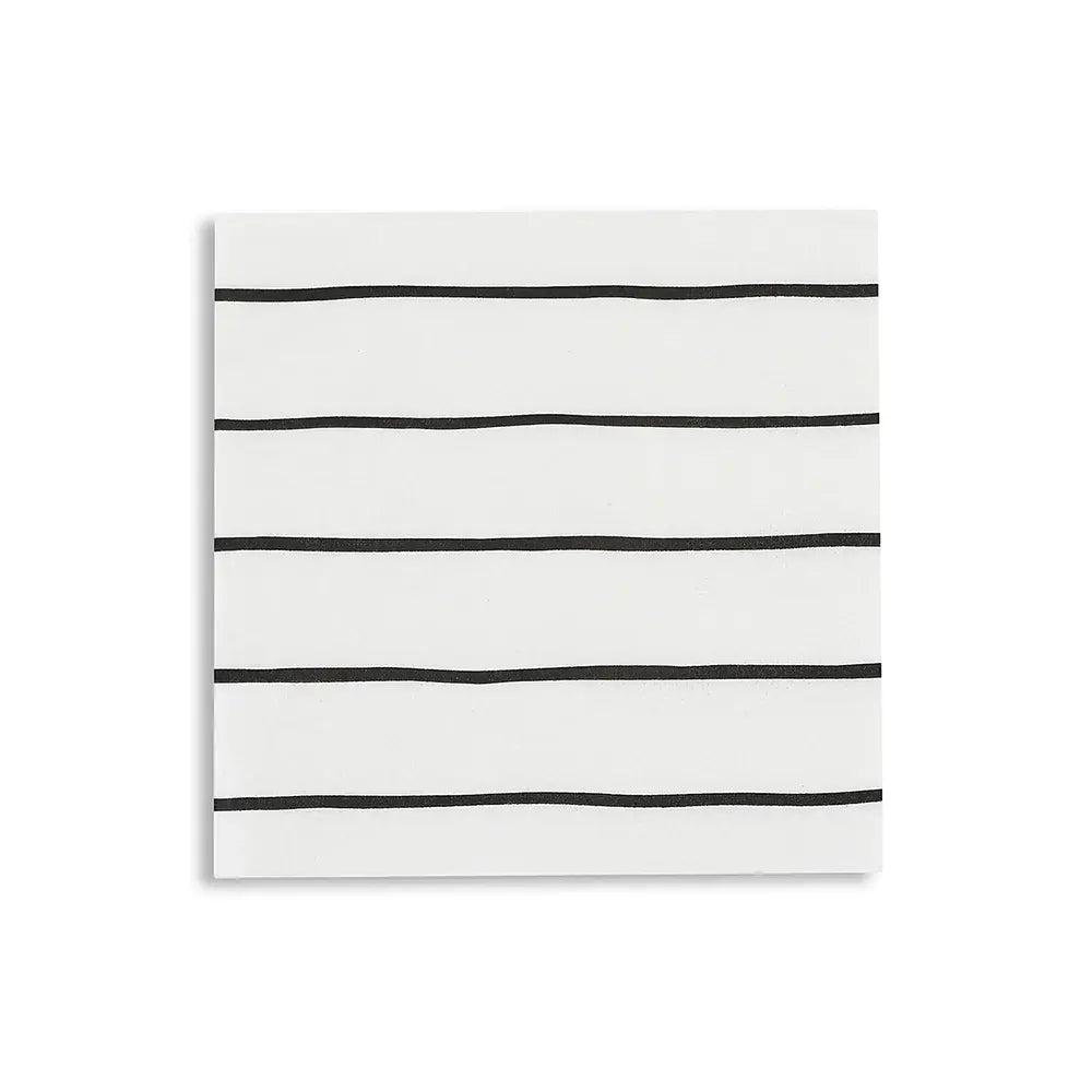 Frenchie Striped Ink Napkins - 16pk - Petite