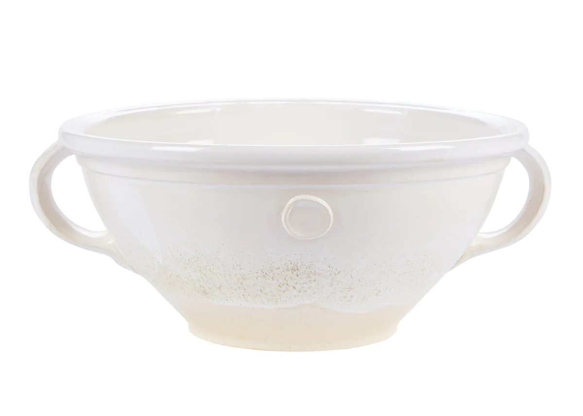 White Handthrown Serving Bowl, Small