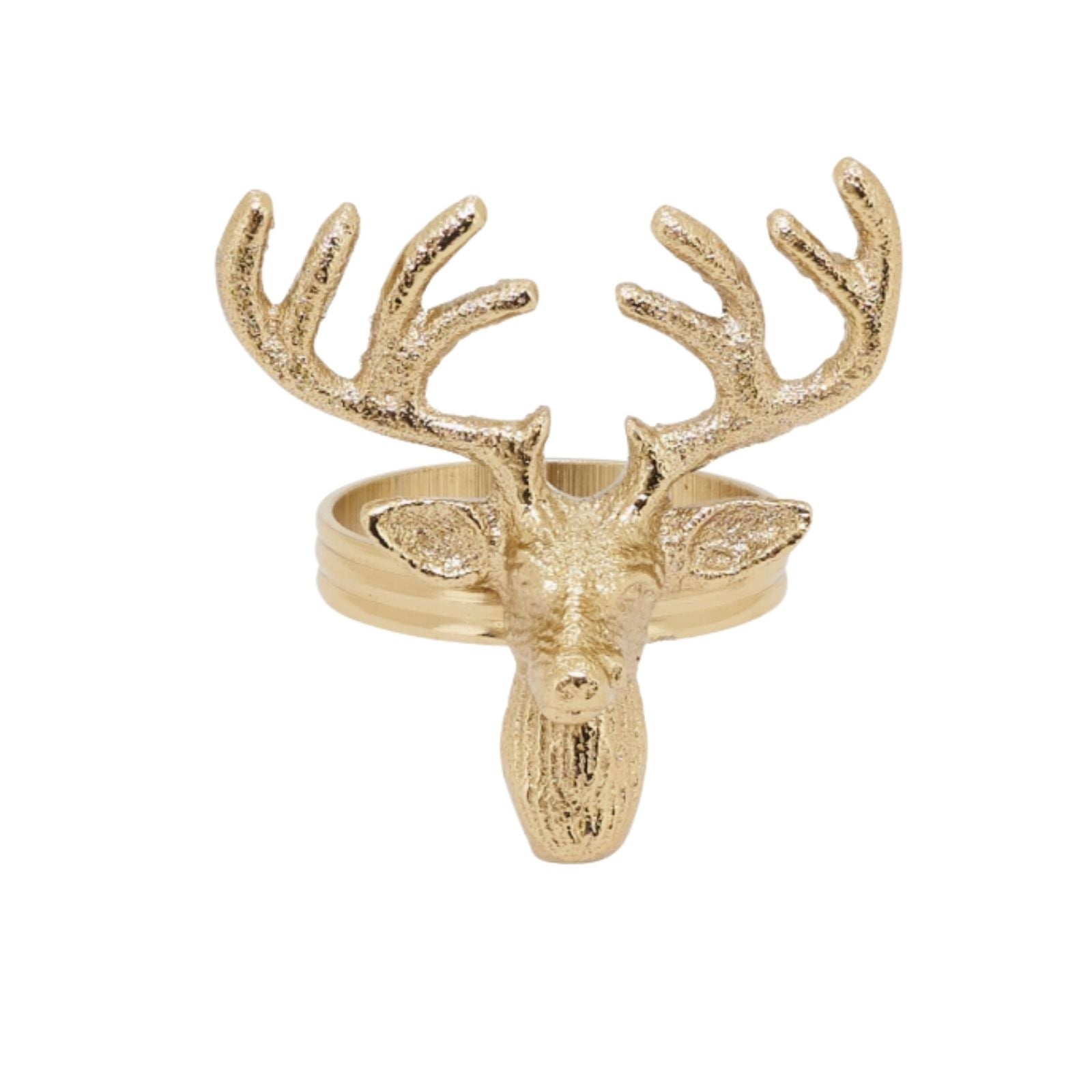 Reindeer Design Napkin Ring Gold