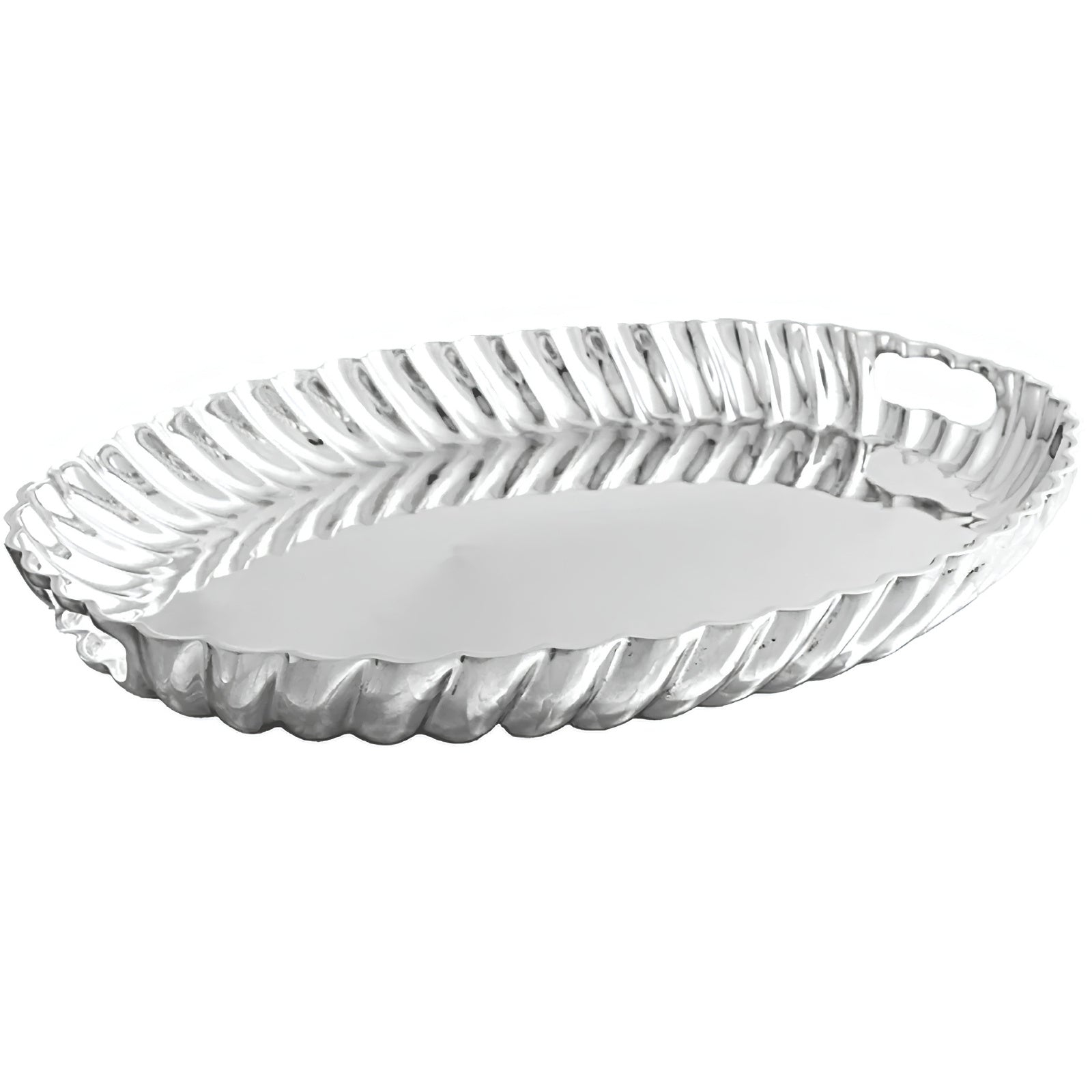 VINTAGE Swirl Oval Tray with  Handles