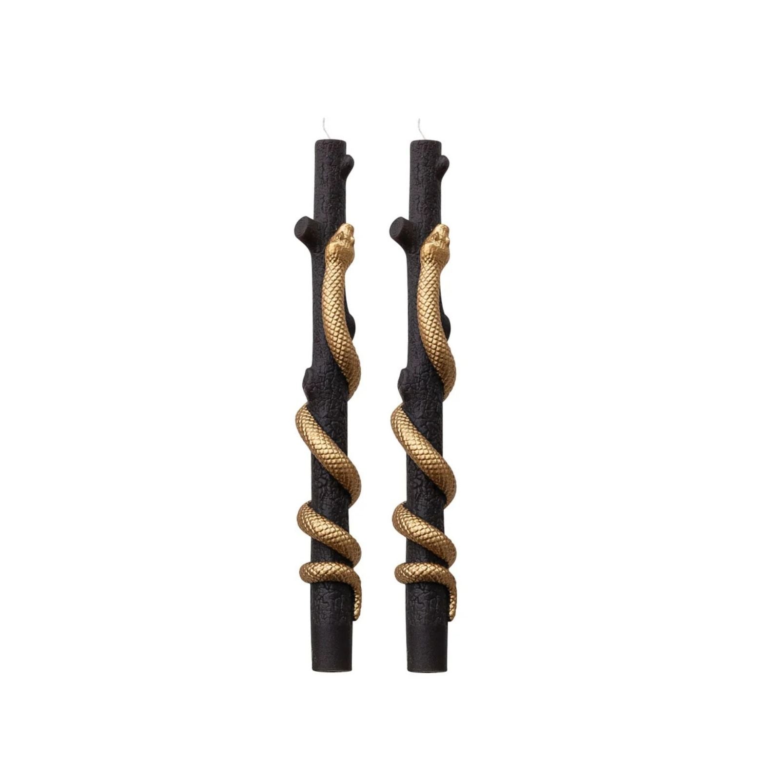 Twig and Snake Taper Candles Set of 2