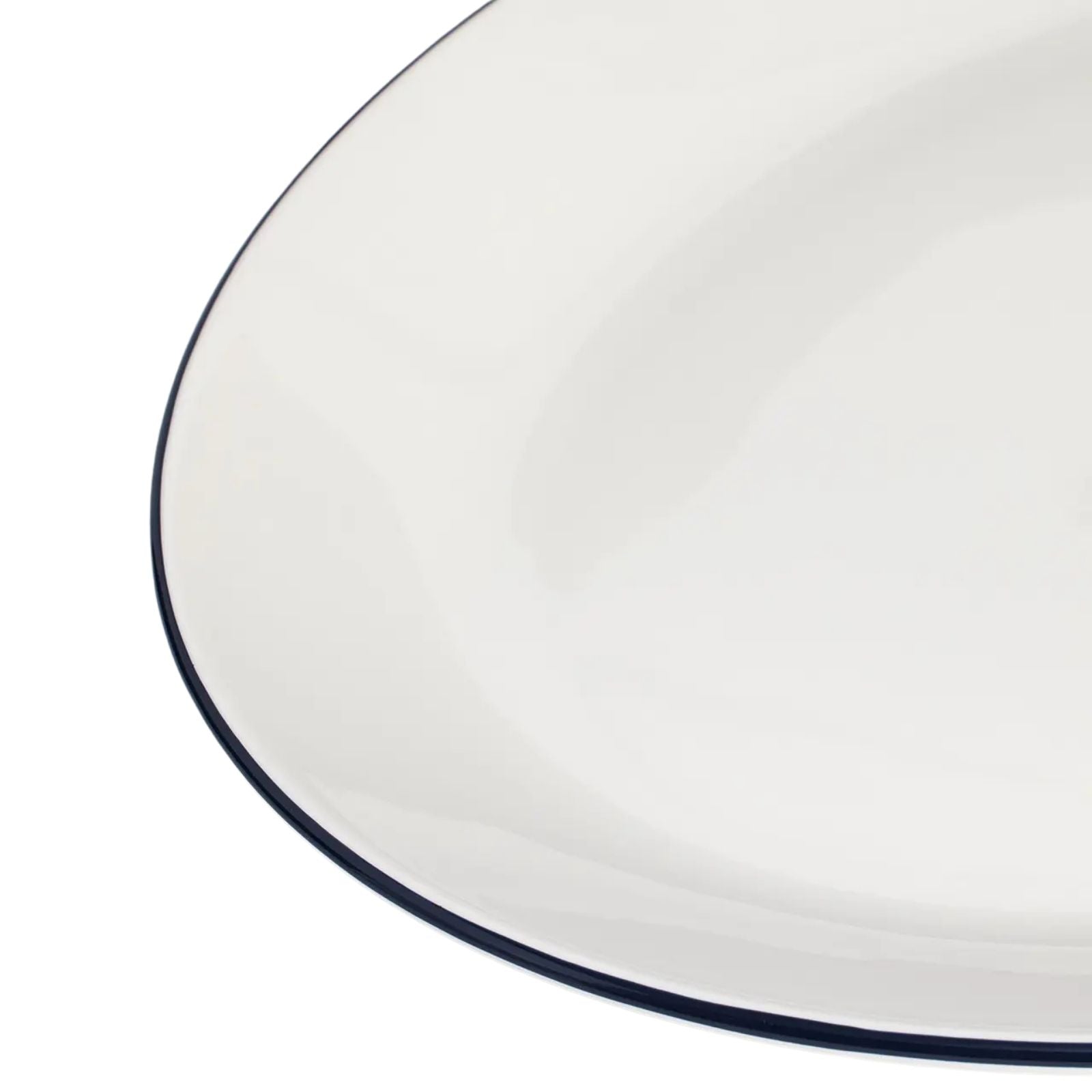 13'' Serving Platter - Navy Rim