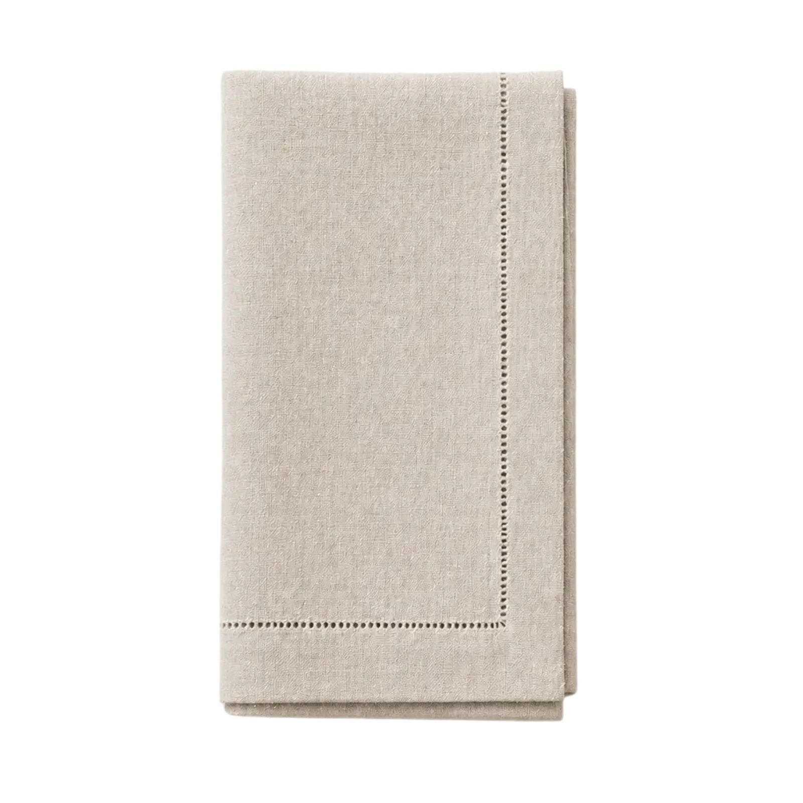Dinner Napkin - Oatmeal Linen Hemstitch