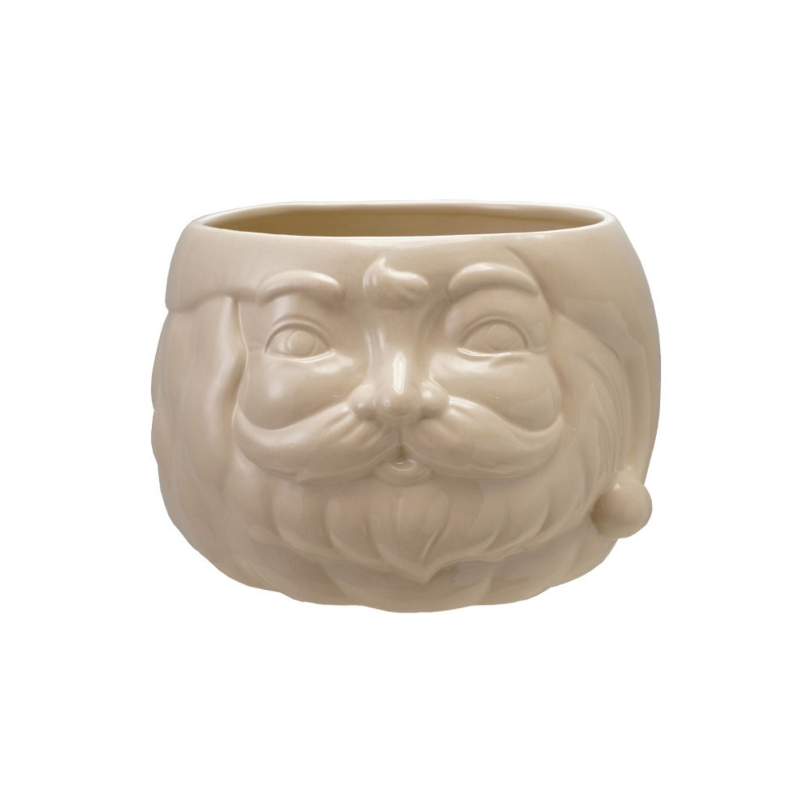 Stoneware Santa Planter Ice Bucket
