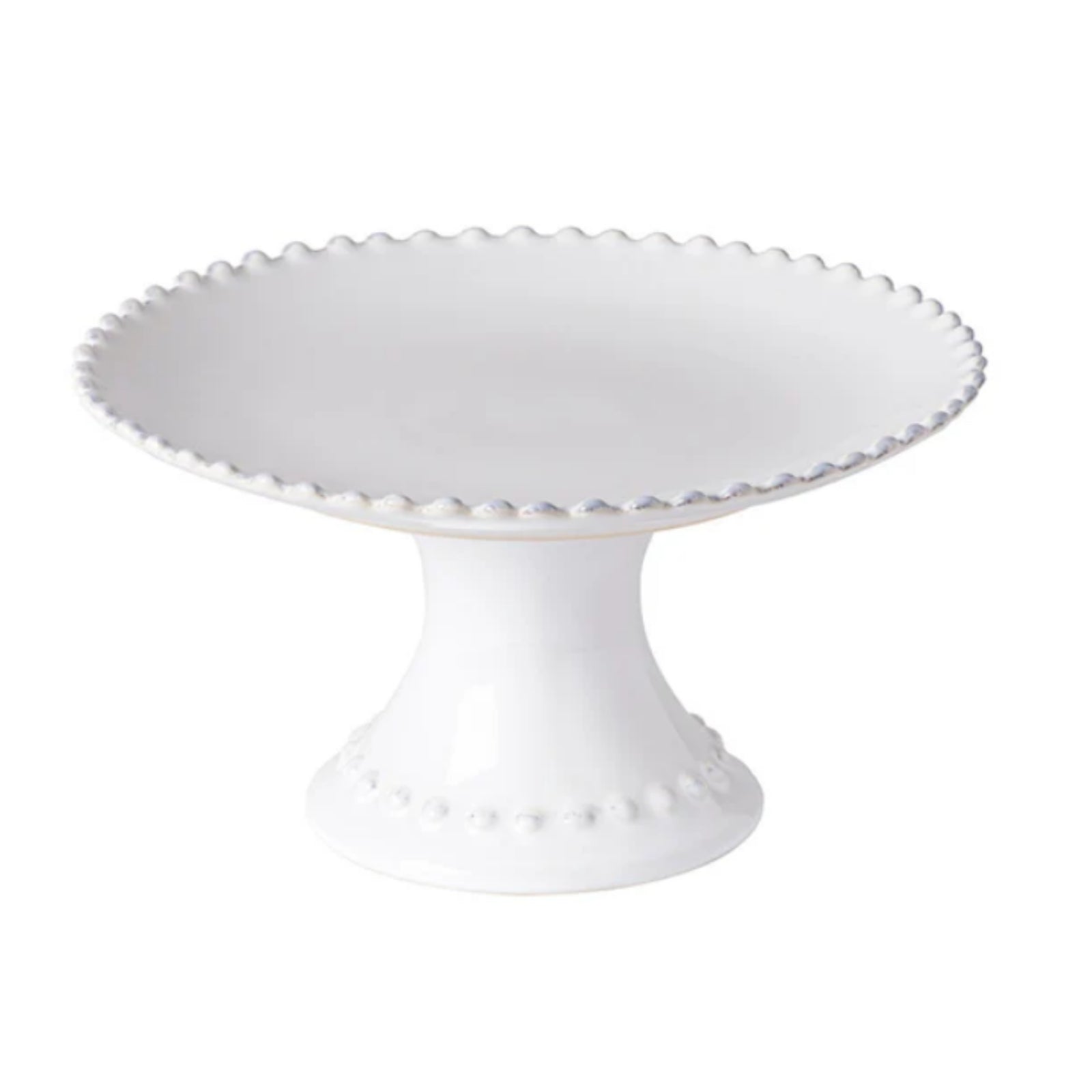 Pearl Footed Plate, Small White