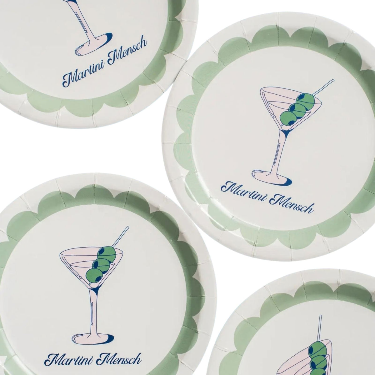 Martini Mensch Paper Plates