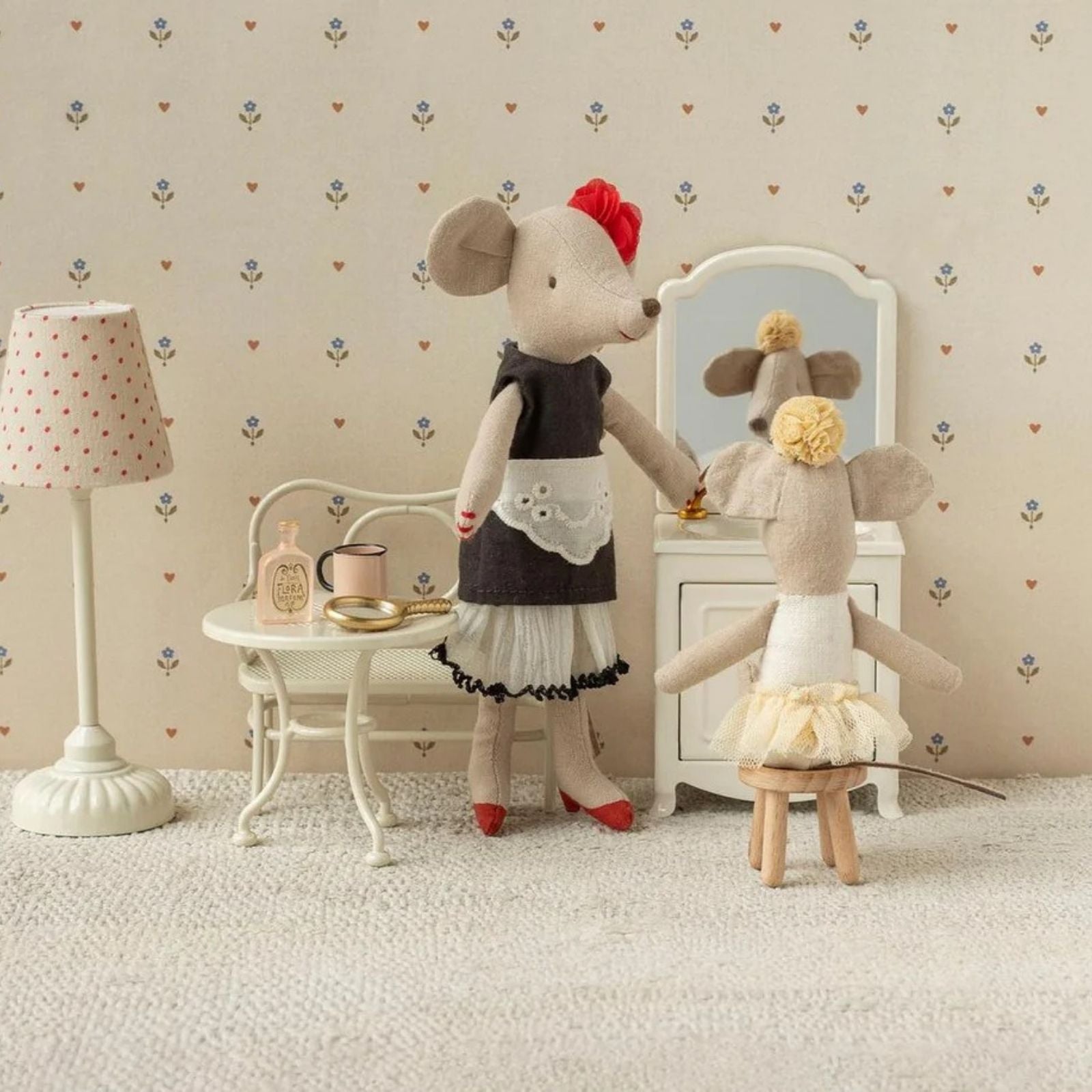 Mouse  vintage floor lamp - Sand