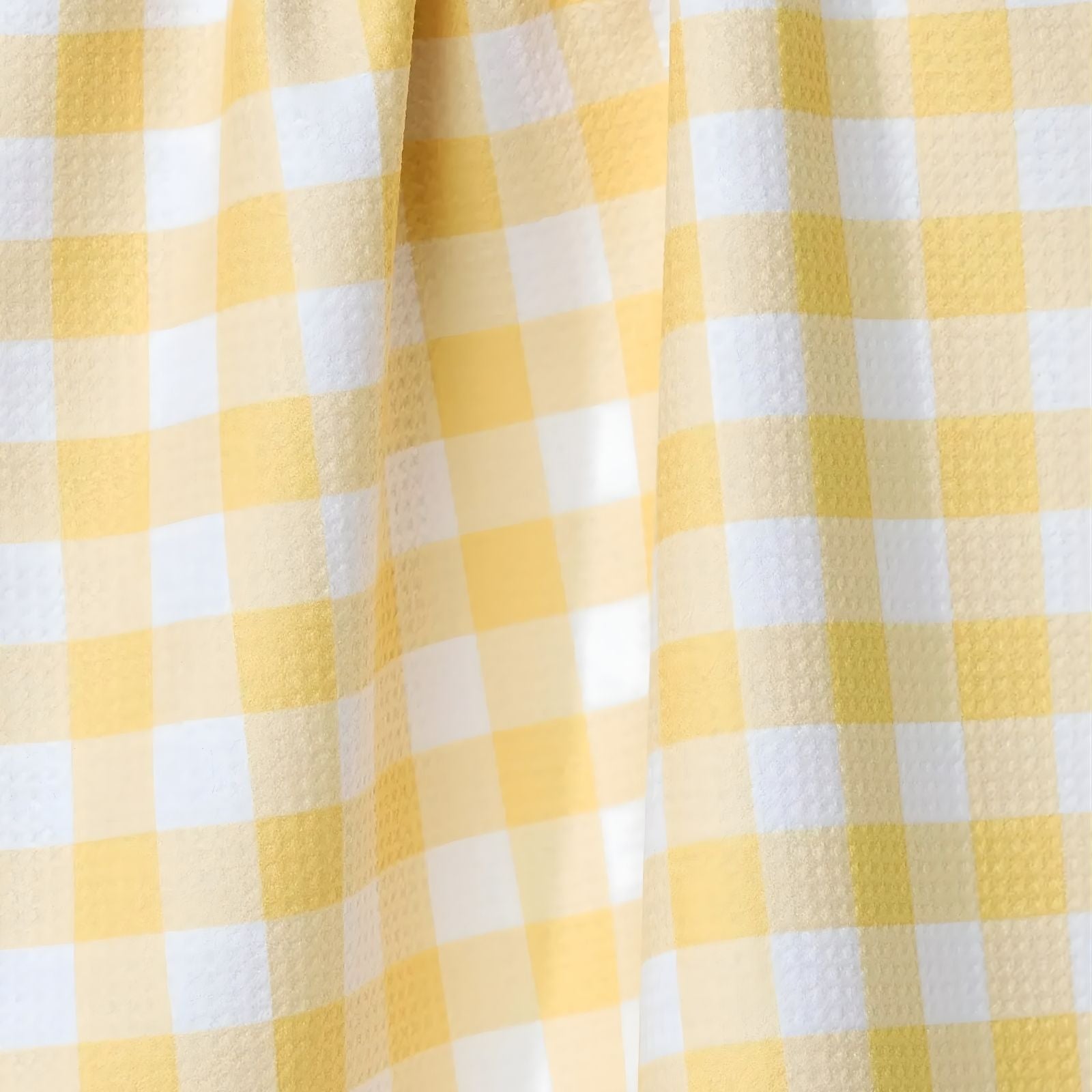 Kitchen Tea Towel  Lemon Gingham