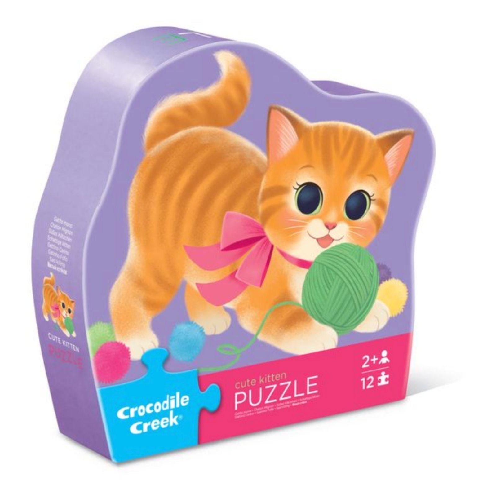 Mini Shaped Puzzle 12pc - Cute Kitten